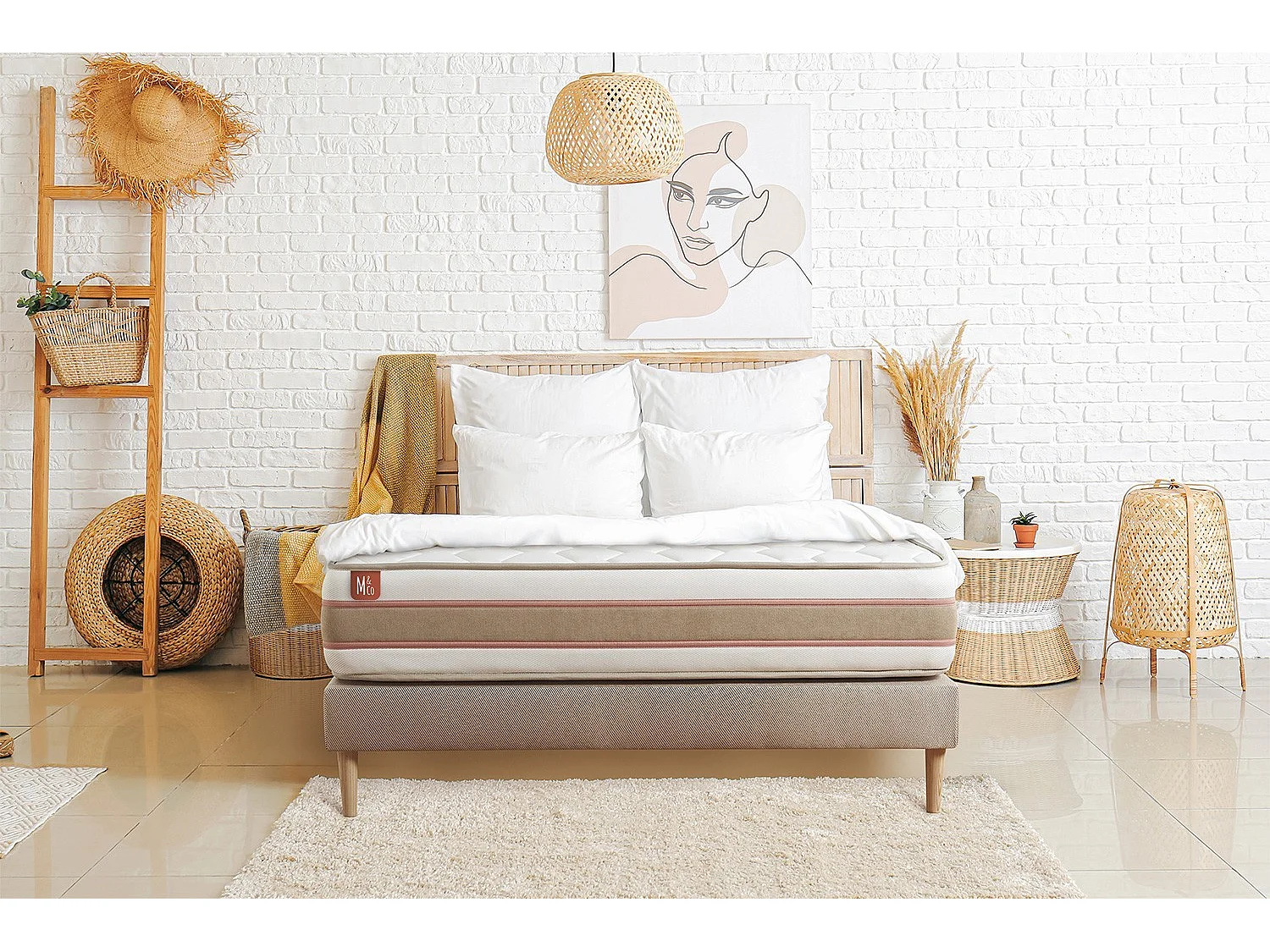 Matelas LE DÉLICAT 90x200cm Ressorts ensachés + Mémoire de forme 5 zones de confort - Ep. 26cm