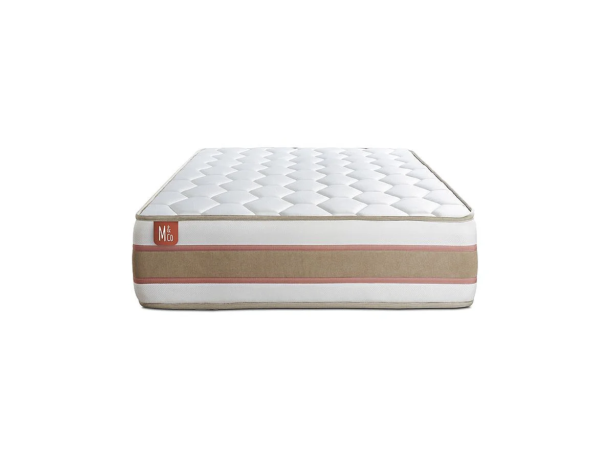 Matelas LE DÉLICAT 90x200cm Ressorts ensachés + Mémoire de forme 5 zones de confort - Ep. 26cm