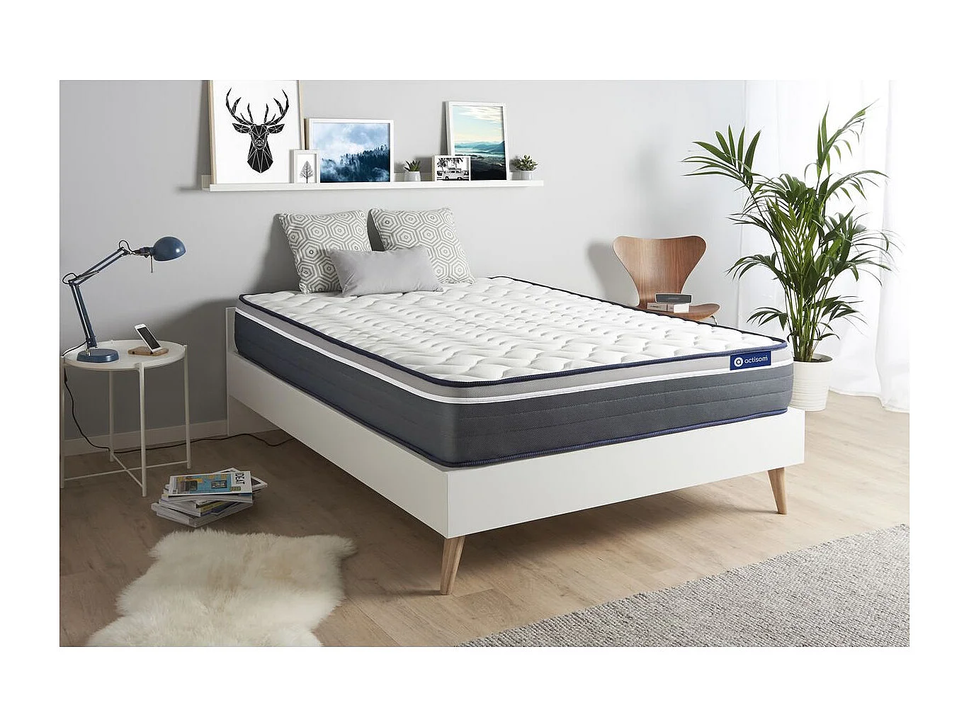 Actimemo plus matras 200x200cm , Matrasdikte : 26 cm , Traagschuim , Zeer stevig, 7 comfortzones