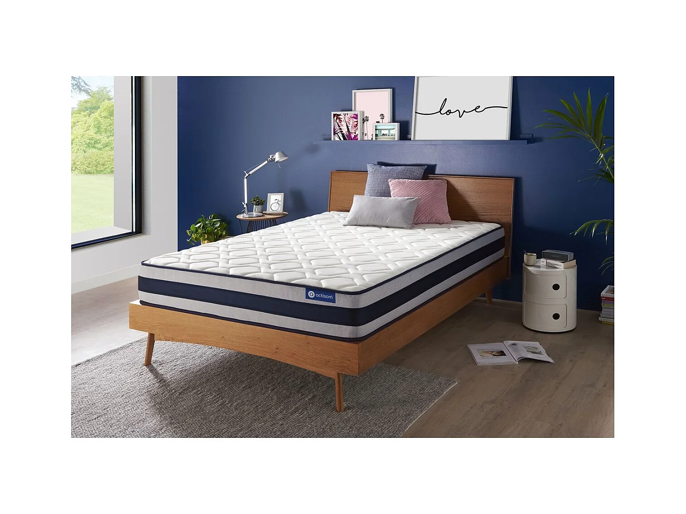 ACTISOM matelas Ressorts ensachés et Mémoire de forme ACTIFLEX ERGO 140x200 cm Maxi épaisseur 5zones de confort