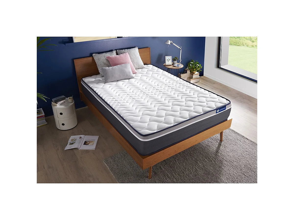 ACTISOM Matelas 200x200 Ressorts ensachés+Mémoire de forme Maxi épaisseur 7zones de confort