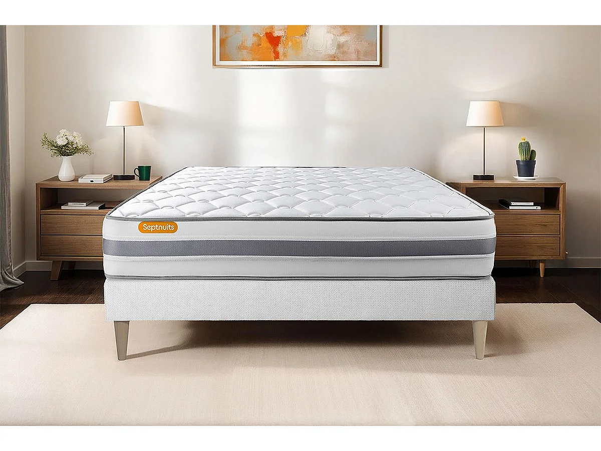 Matelas Ressorts ensachés 90x190 Memo Spring 3 zones de confort MAXI épaisseur