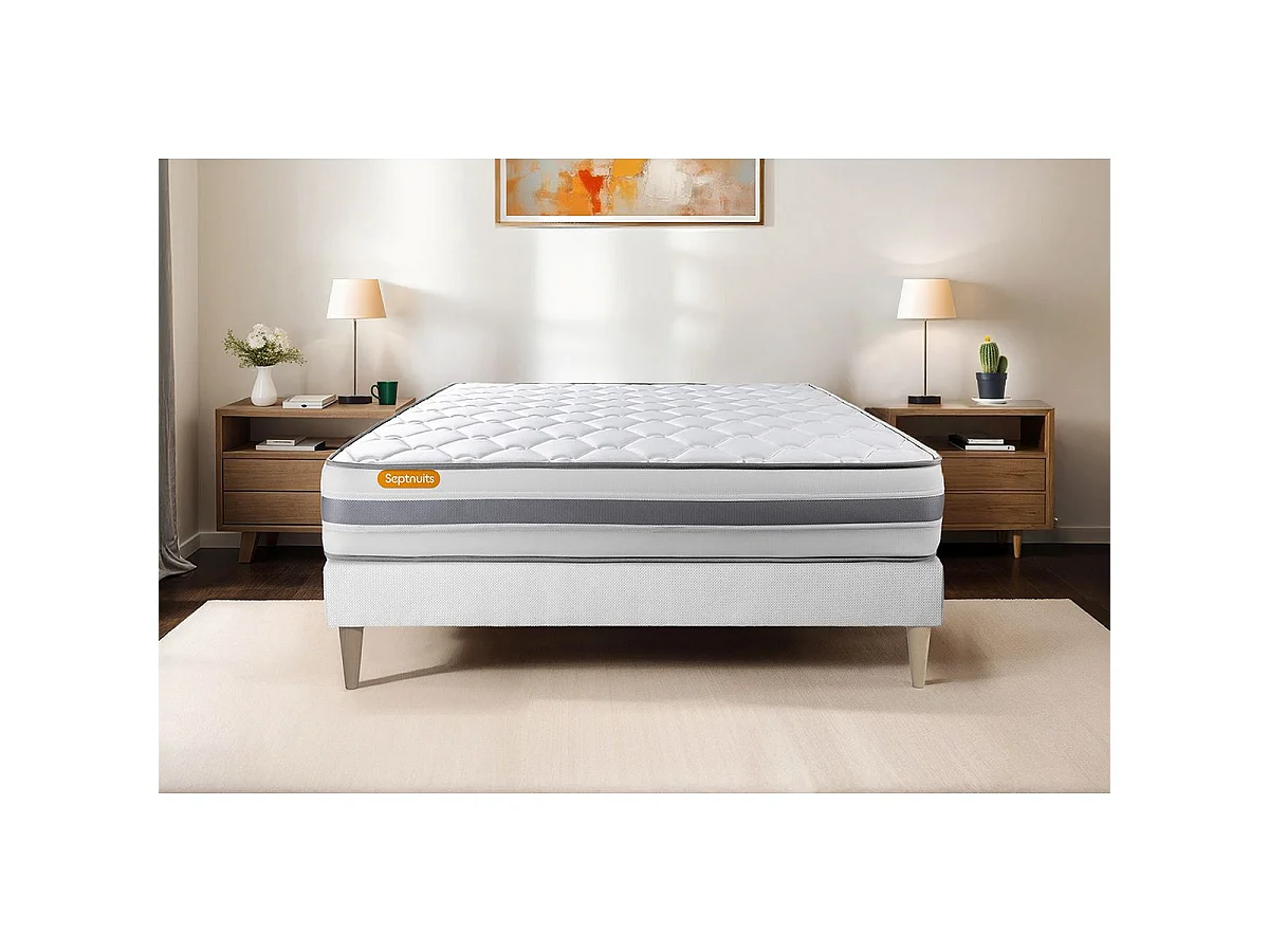 Matelas Ressorts ensachés 90x190 Memo Spring 3 zones de confort MAXI épaisseur
