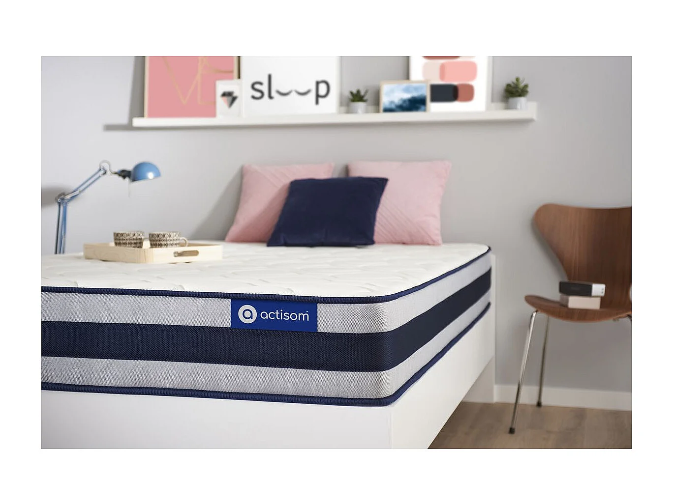 ACTISOM - Colchón 90 x 190 - Colchón 1 plaza, Espuma Viscoelástica, 24 cm de Grosor - Soporte y Confort Firme - Alta Calidad para un Sueño Óptimo