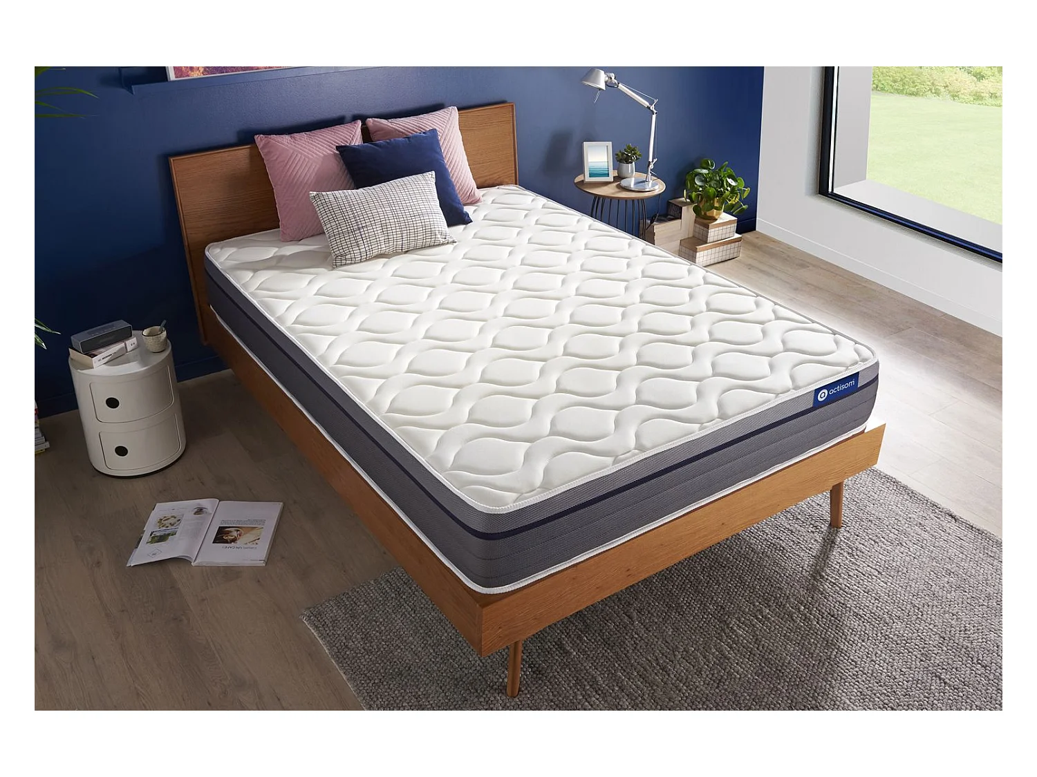 Actiflex zen matras 200x200cm , Matrasdikte : 26 cm , Pocketveren en traagschuim , Gebalanceerd, 7 comfortzones