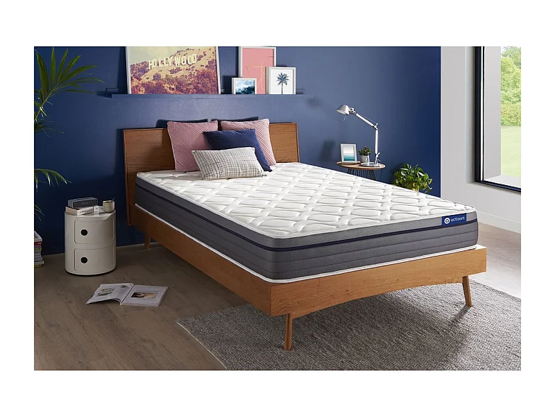 Matelas Ressorts ensachés+Mémoire de forme ACTIFLEX ZEN 200x200 Maxi épaisseur 7zones de confort