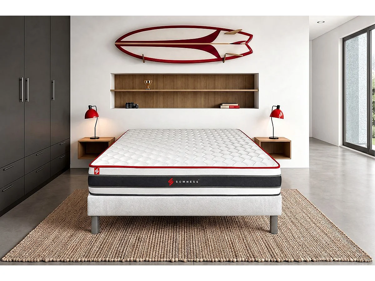 Matelas ENERGY ressorts ensachés et mémoire de forme 90x200