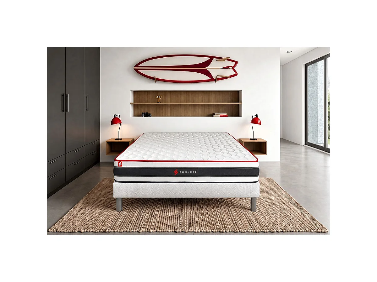 Matelas ENERGY ressorts ensachés et mémoire de forme 90x200