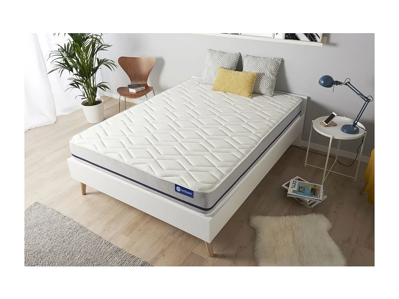 Actimemo soft matras 140x200cm , Matrasdikte : 20 cm , Traagschuim , Vrij stevig, 3 comfortzones