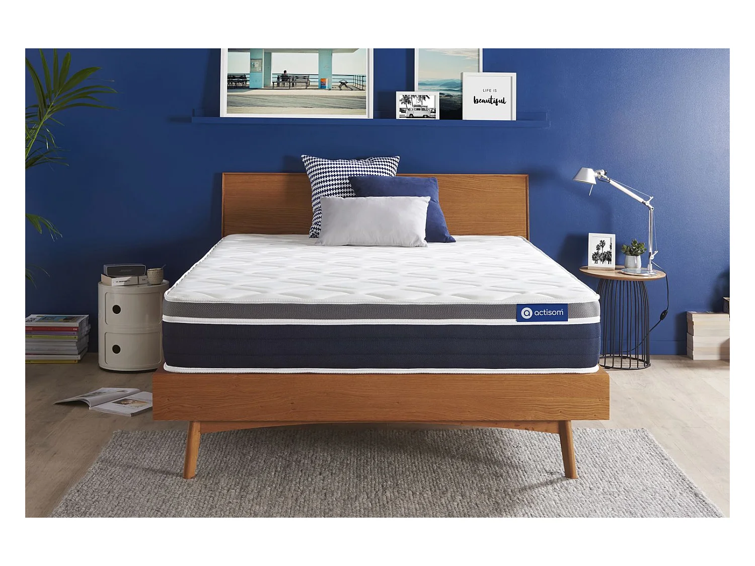 Actiflex confort matratze 200x200cm, Taschenfederkern und Memory-Schaum, Härtegrad 3, Höhe :26 cm, 7 Komfortzonen