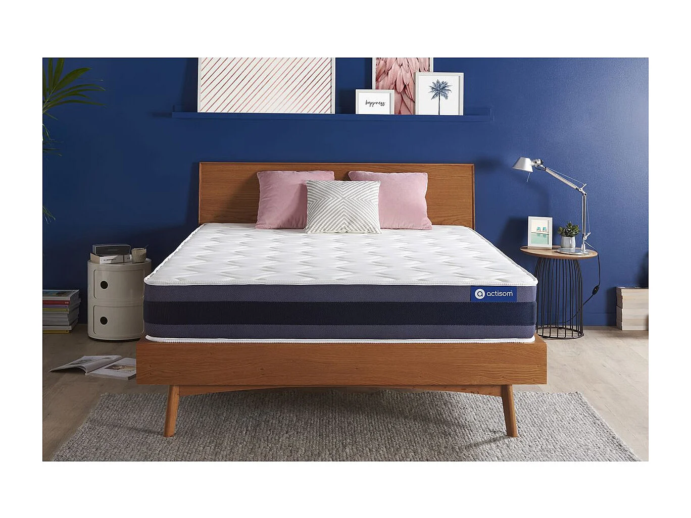 Matelas Ressorts ensachés+Mémoire de forme ACTIFLEX MORPHO 160x200 Maxi épaisseur 5zones de confort
