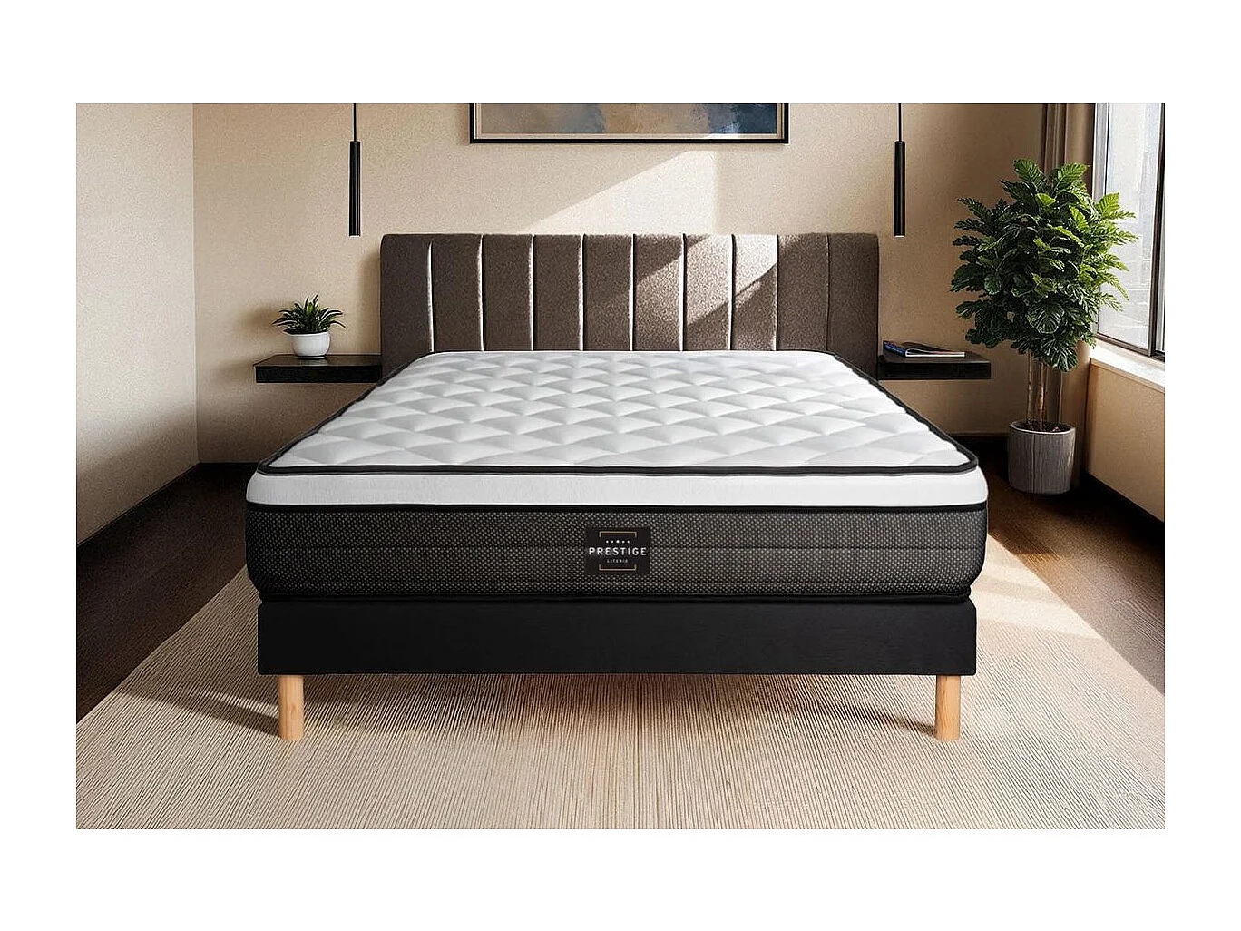 Matelas Suite 160x200 Ressorts ensachés, mémoire de forme 5 zones