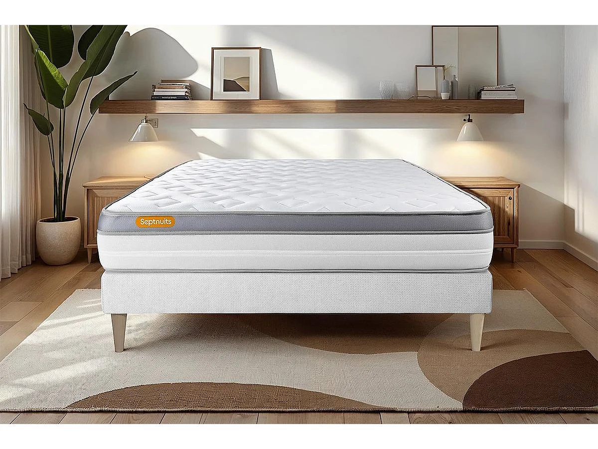 Matelas 140x190 Memo Zen Mousse à mémoire de forme 5 zones de confort MAXI épaisseur