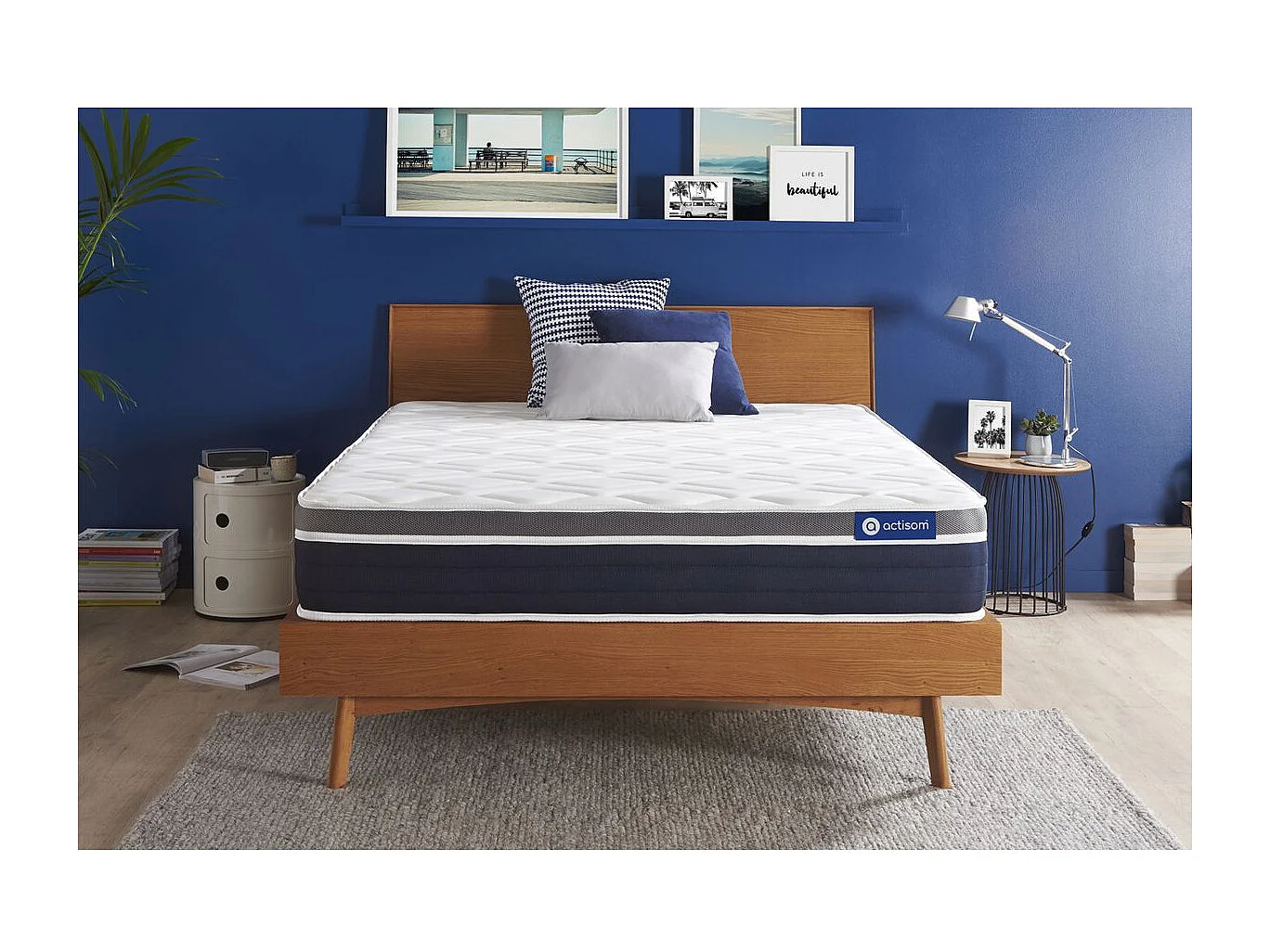 Actiflex confort matras 140x200cm , Matrasdikte : 26 cm , Pocketveren en traagschuim , Vrij stevig, 7 comfortzones