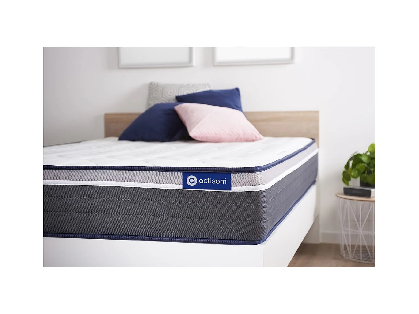 ACTISOM Matelas 90x190 Latex+Mémoire de forme Maxi épaisseur 7zones de confort