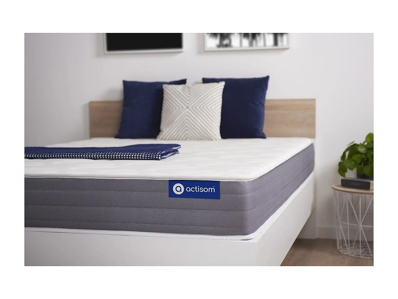 ACTISOM Matelas Latex et mémoire de forme 90x190 cm 5zones de confort