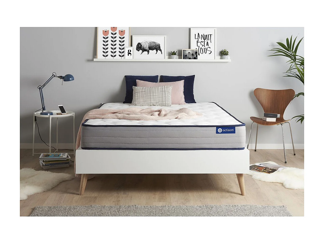 Actimemo form matras 140x200cm , Matrasdikte : 22 cm , Traagschuim , Stevig, 5 comfortzones