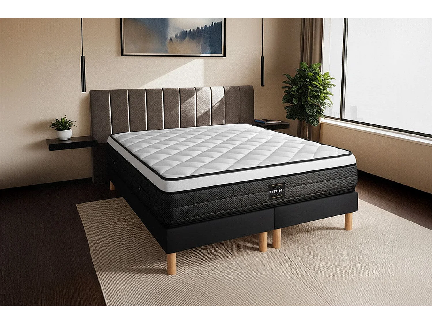 Matelas Suite 90x200 Ressorts ensachés, mémoire de forme 5 zones