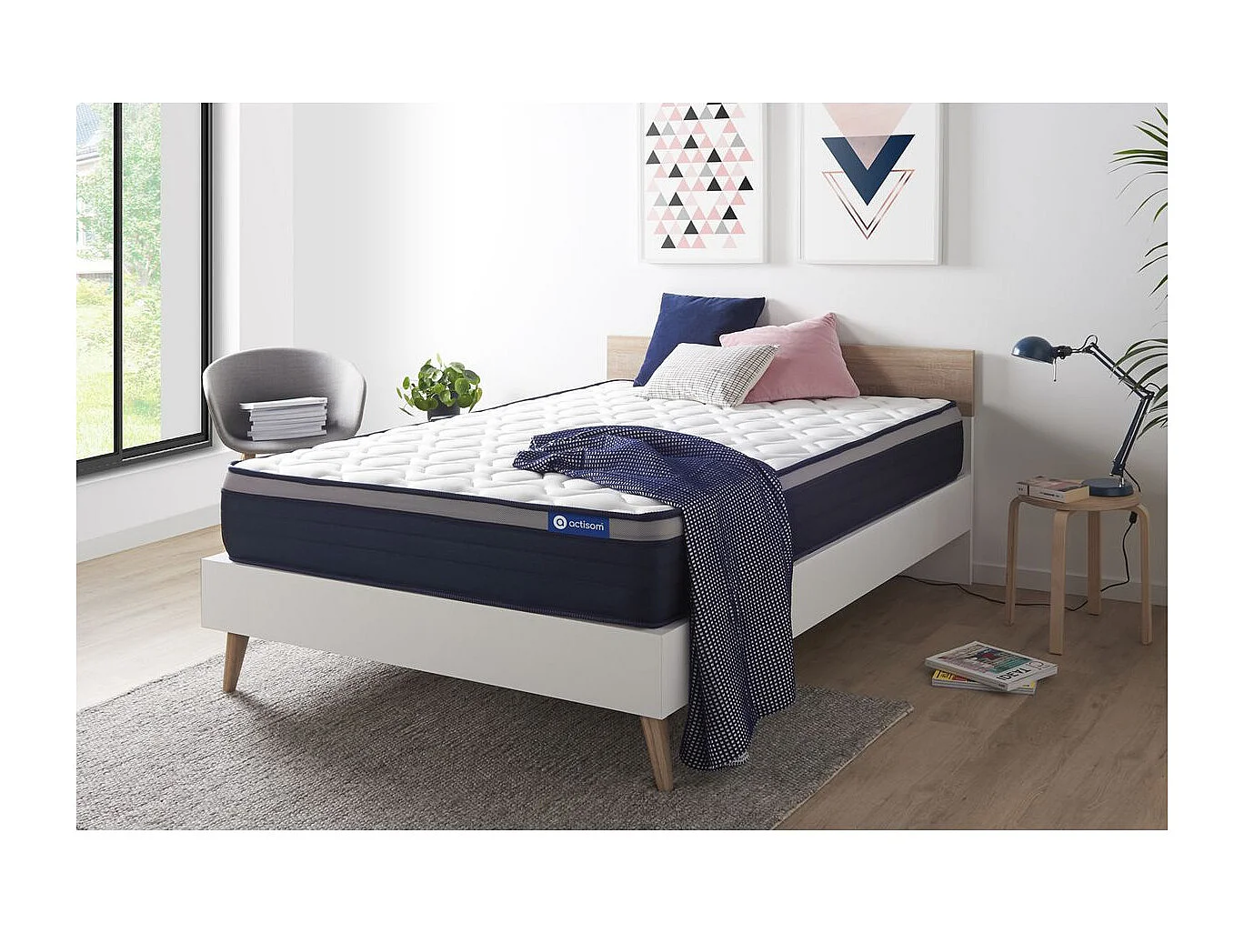 ACTISOM matelas Latex+Mémoire de forme ACTILATEX MAX 160x200 cm Maxi épaisseur 7zones de confort