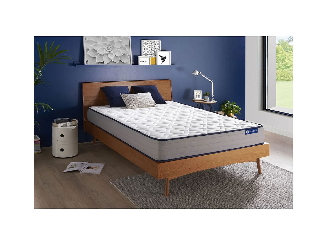 ACTISOM matelas Ressorts ensachés et Mémoire de forme ACTIFLEX FORM 200x200 cm 5zones de confort