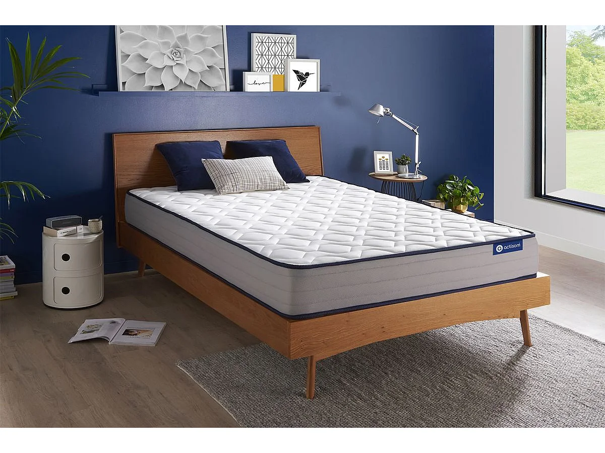 Materac Actiflex form 200x200cm, Grubosc : 22 cm, sprezyny kieszeniowe i pianka z pamiecia ksztaltu, Wysoki, 5 stref komfortu
