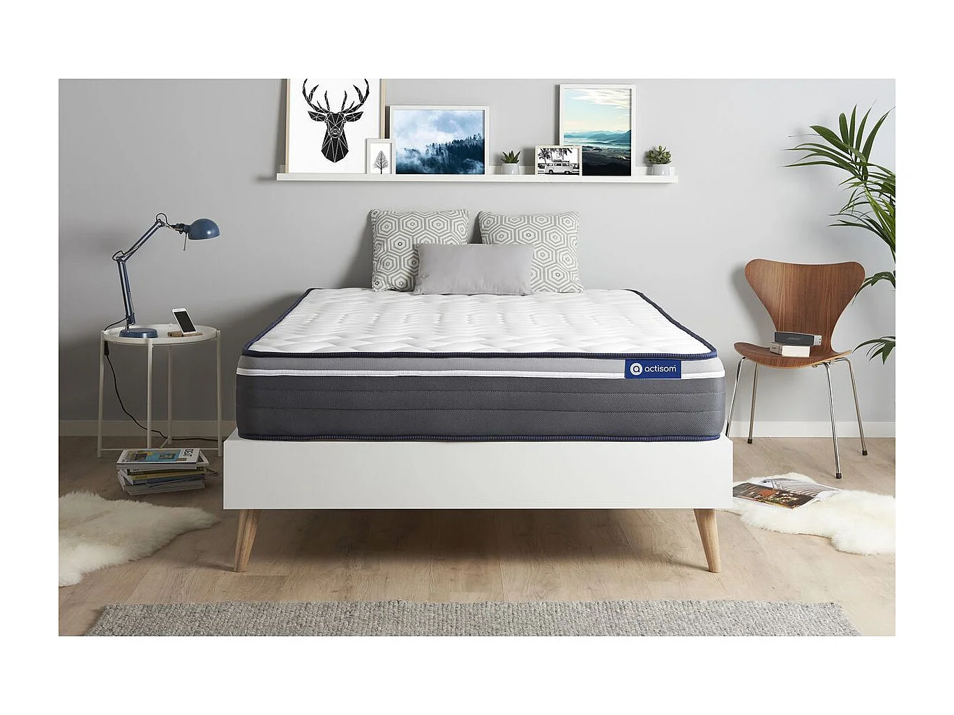ACTISOM Matelas 180x200 Mémoire de forme Maxi épaisseur 7zones de confort