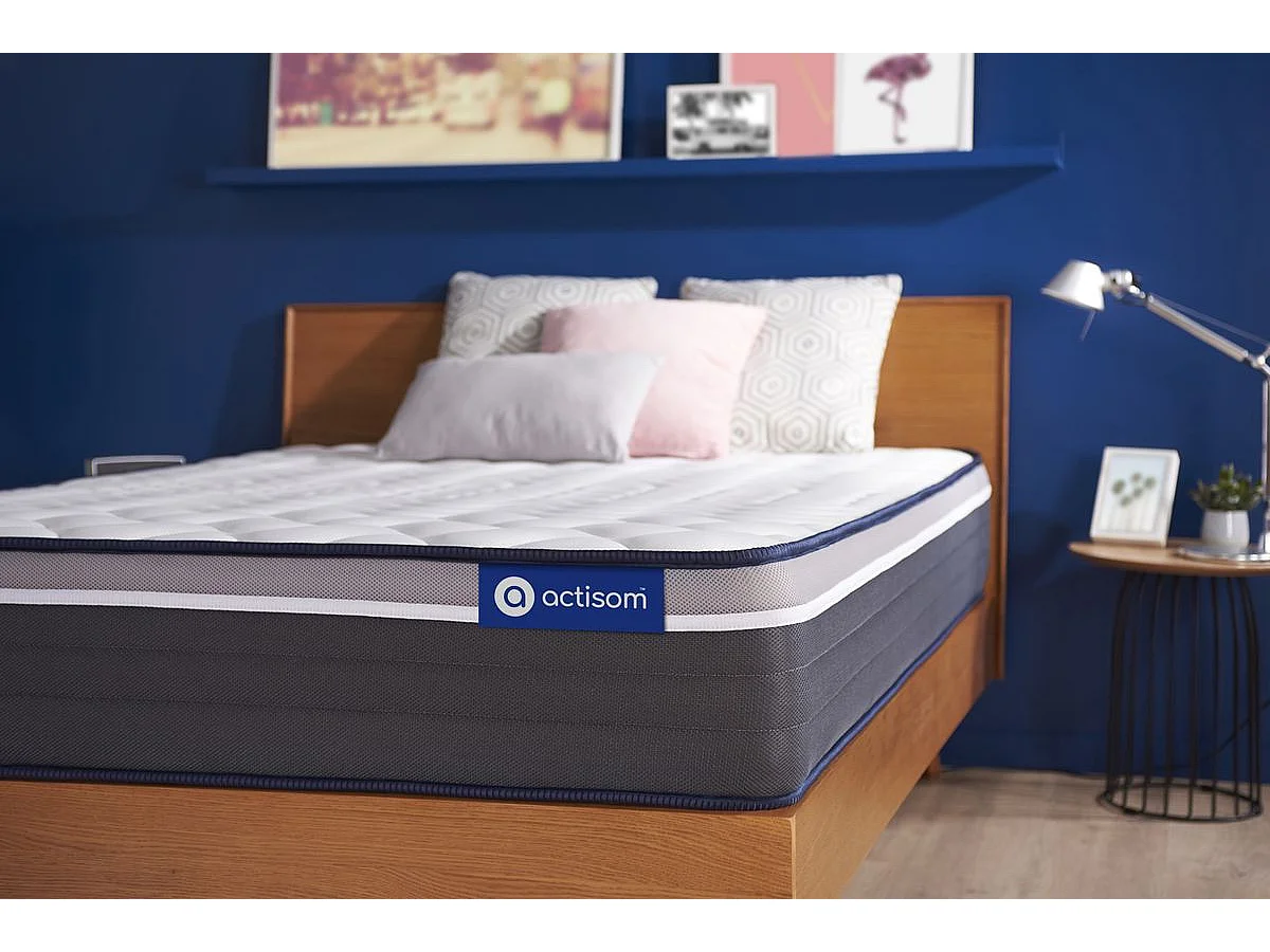 Colchón Actiflex plus 90x190cm, Grosor: 26cm, Muelles ensacados y espuma viscoelástica, Muy firme, 7 zonas de confort