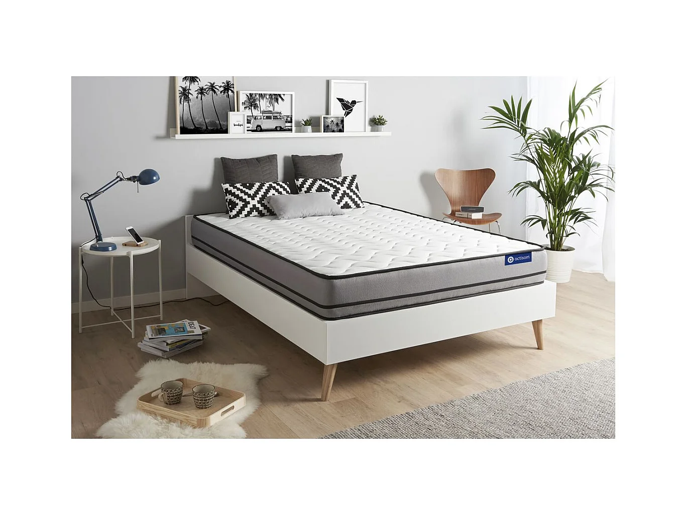 Matelas ACTIMEMO 160x200cm 2 faces à MÉMOIRE DE FORME 3zones de confort