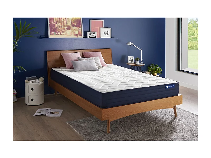 ACTISOM Matelas 140x200 Ressorts ensachés et Mémoire de forme 5zones de confort