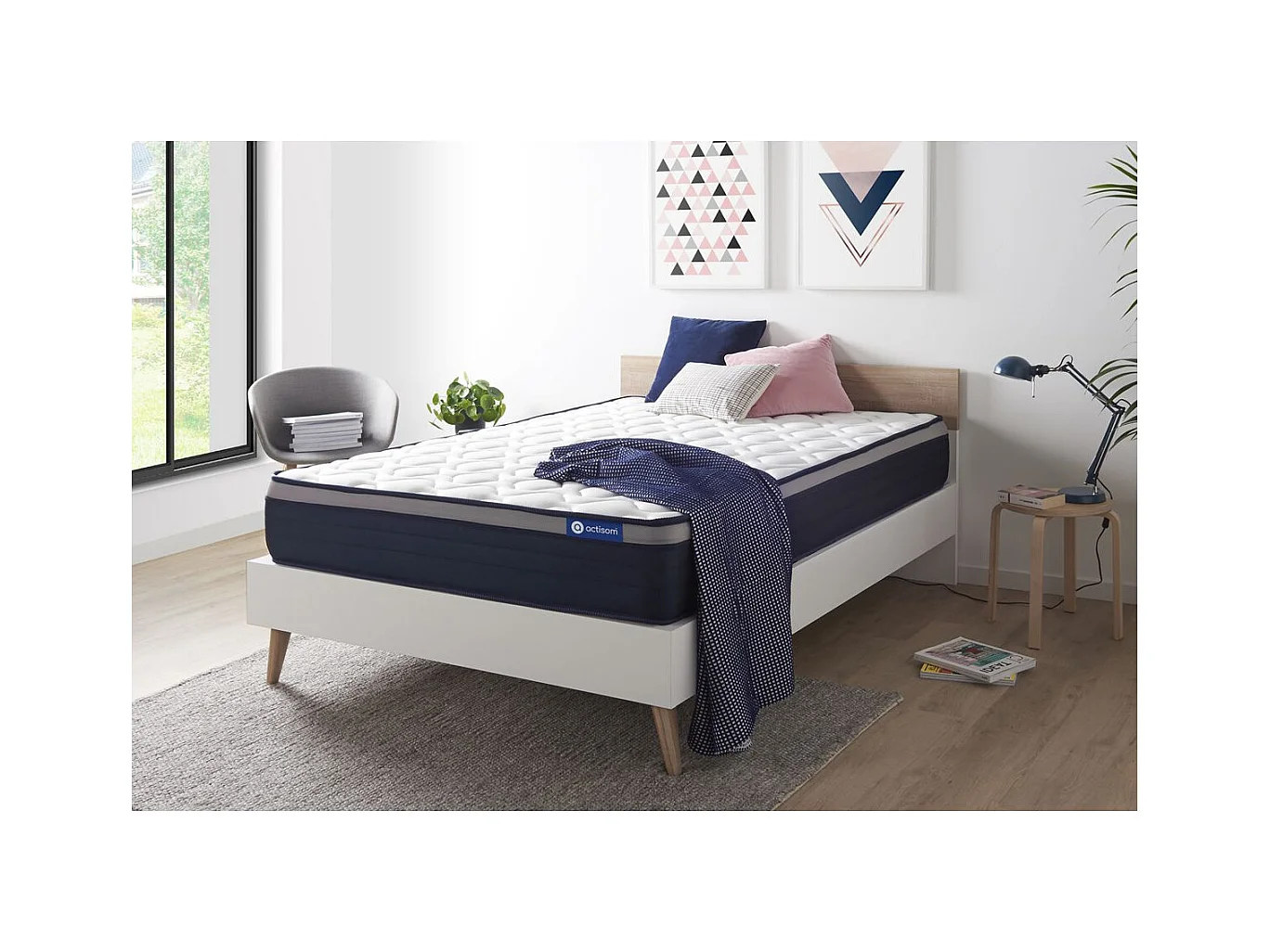 ACTISOM matelas Latex+Mémoire de forme ACTILATEX MAX 140x200 cm Maxi épaisseur 7zones de confort