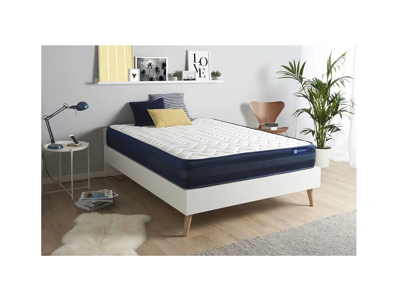 ACTISOM Matelas 140x200 Mémoire de forme Maxi épaisseur 5zones de confort