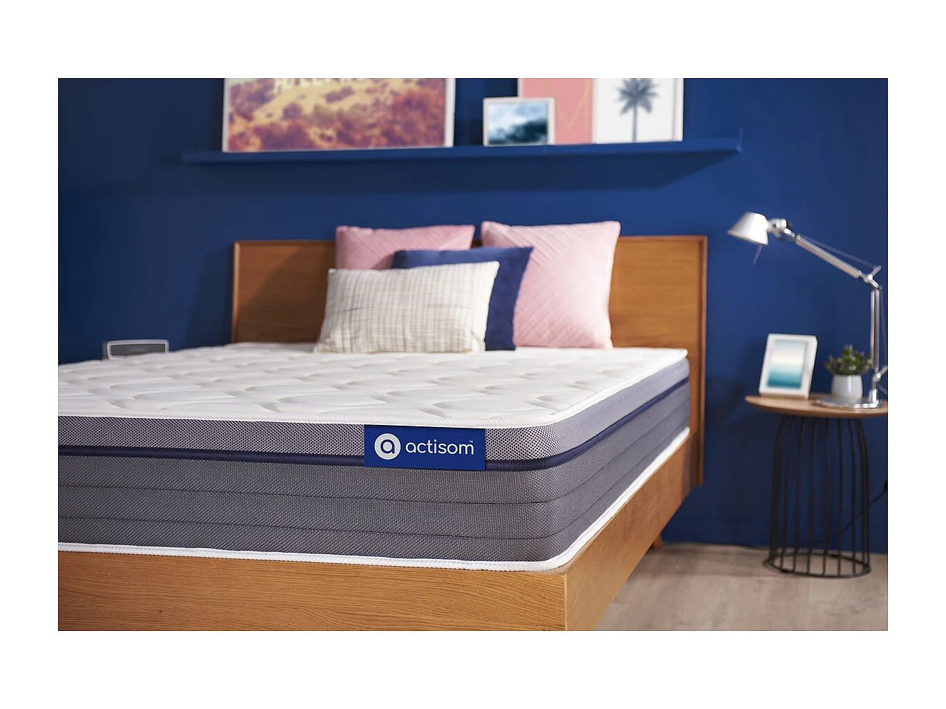 ACTISOM - Colchón Híbrido 90 x 200 - Colchón 1 plaza, 26 cm de Grosor - Acogida de Memory Foam, Soporte Firme y Confort Equilibrado con 7 Zonas de Confort