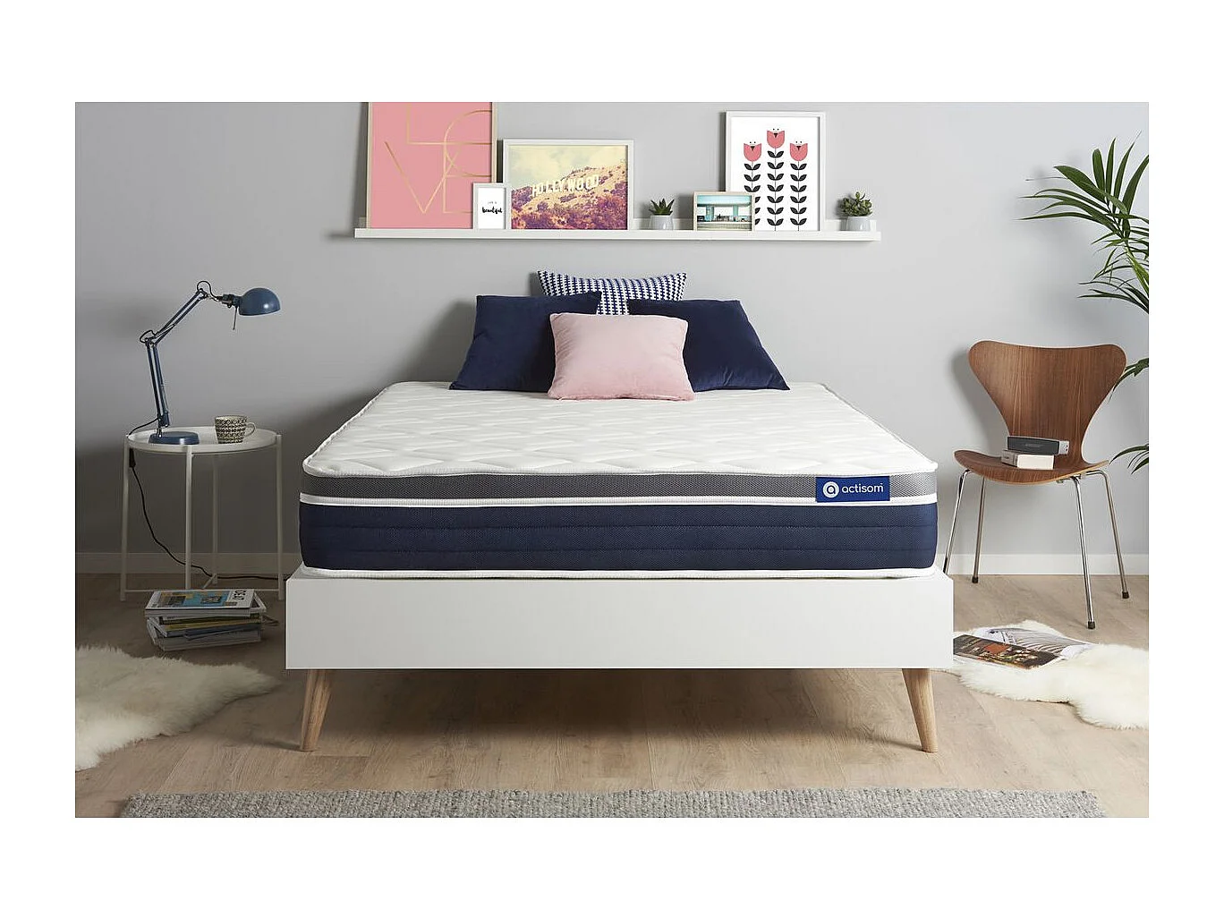 ACTIMEMO CONFORT Matelas mémoire de forme 200x200 cm Maxi épaisseur 7zones de confort