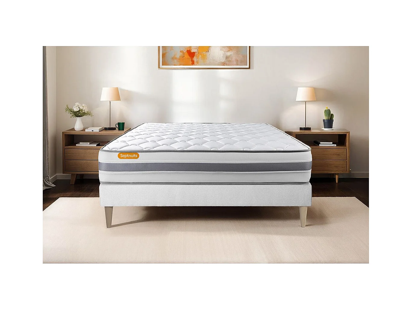 Matelas Ressorts ensachés 140x190 Memo Spring 3 zones de confort MAXI épaisseur