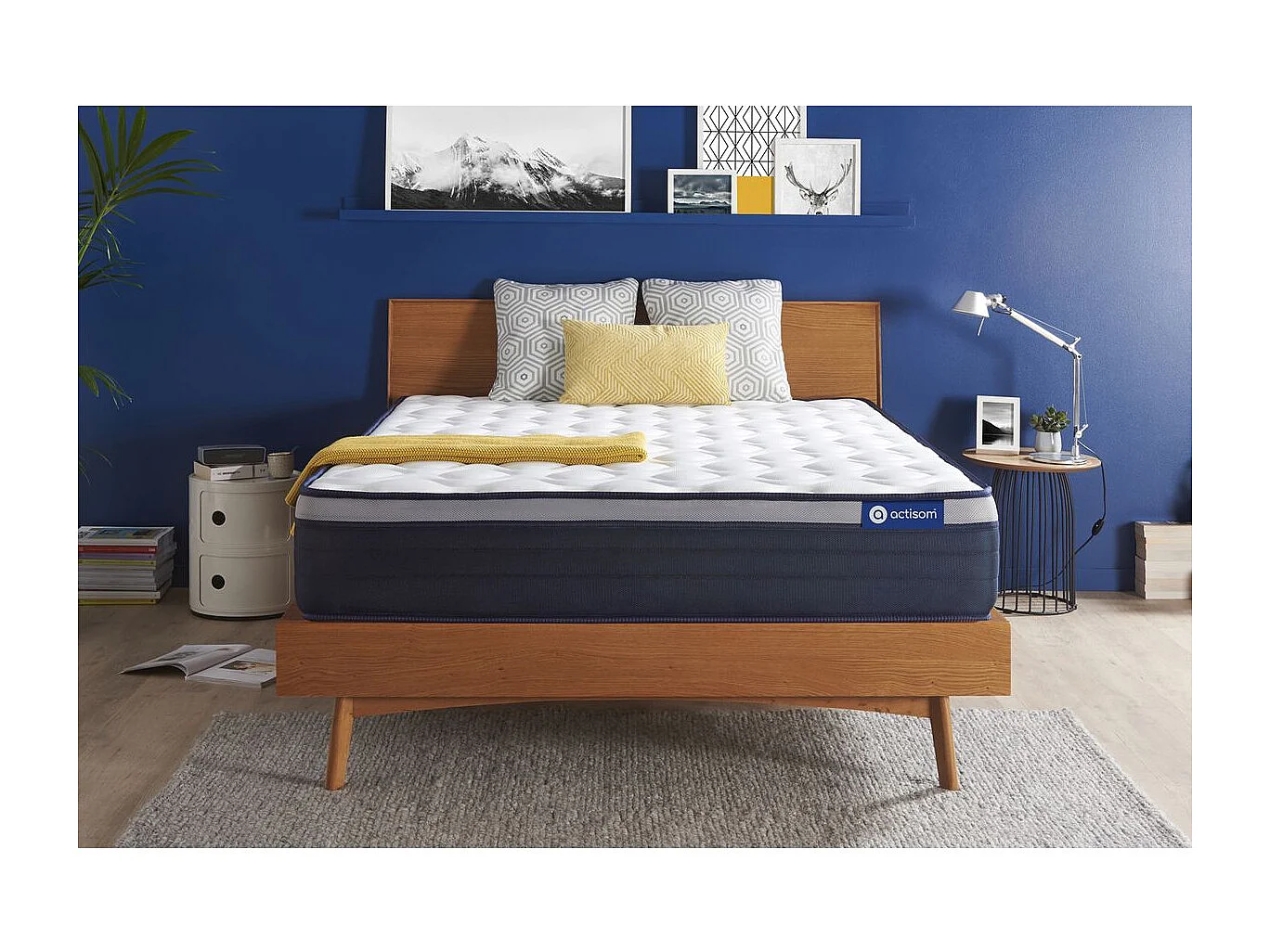 ACTISOM matelas Ressorts ensachés+Mémoire de forme ACTIFLEX MAX 140x200 cm Maxi épaisseur 7zones de confort
