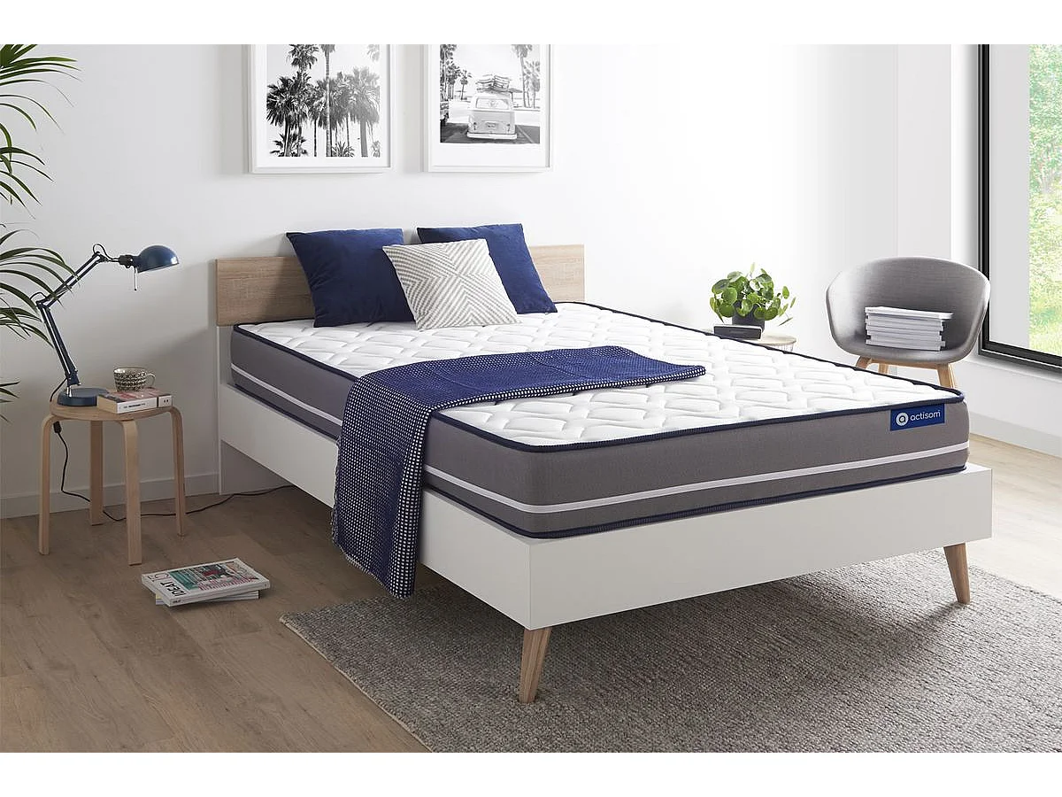 Materasso matrimoniale Actilatex pur 180x200cm - Spessore : 20cm - Lattice e memory foam - Rigido