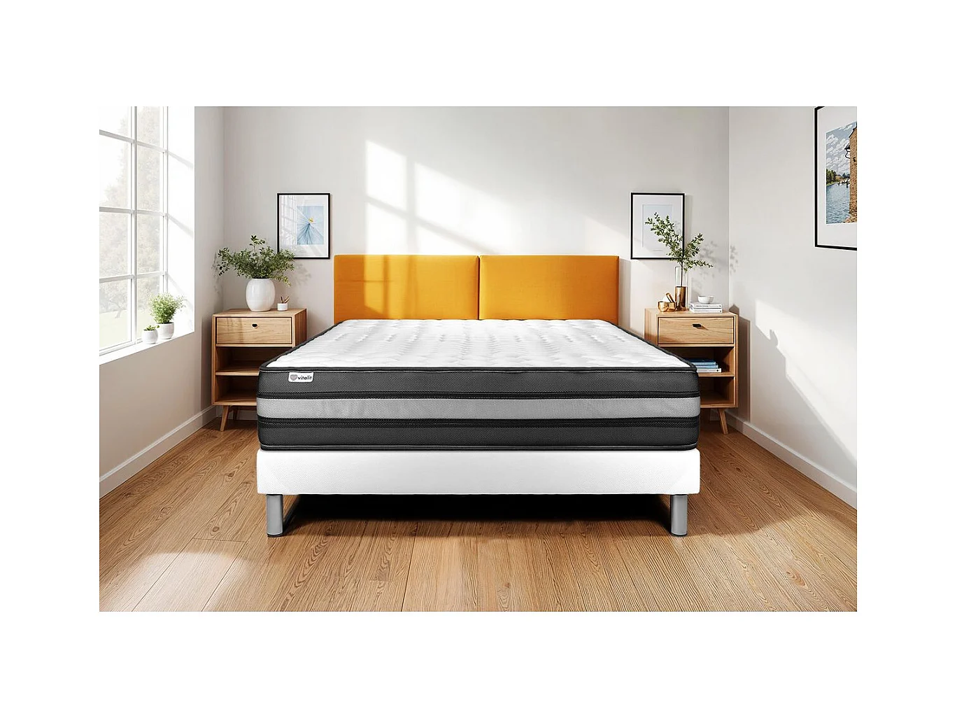 Matras 200x200 cm Traagschuim - Vital Power Zen