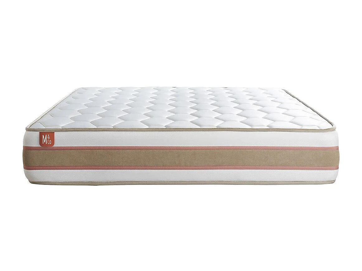 Matelas LE DÉLICAT 200x200cm Ressorts ensachés + Mémoire de forme 5 zones de confort - Ep. 26cm