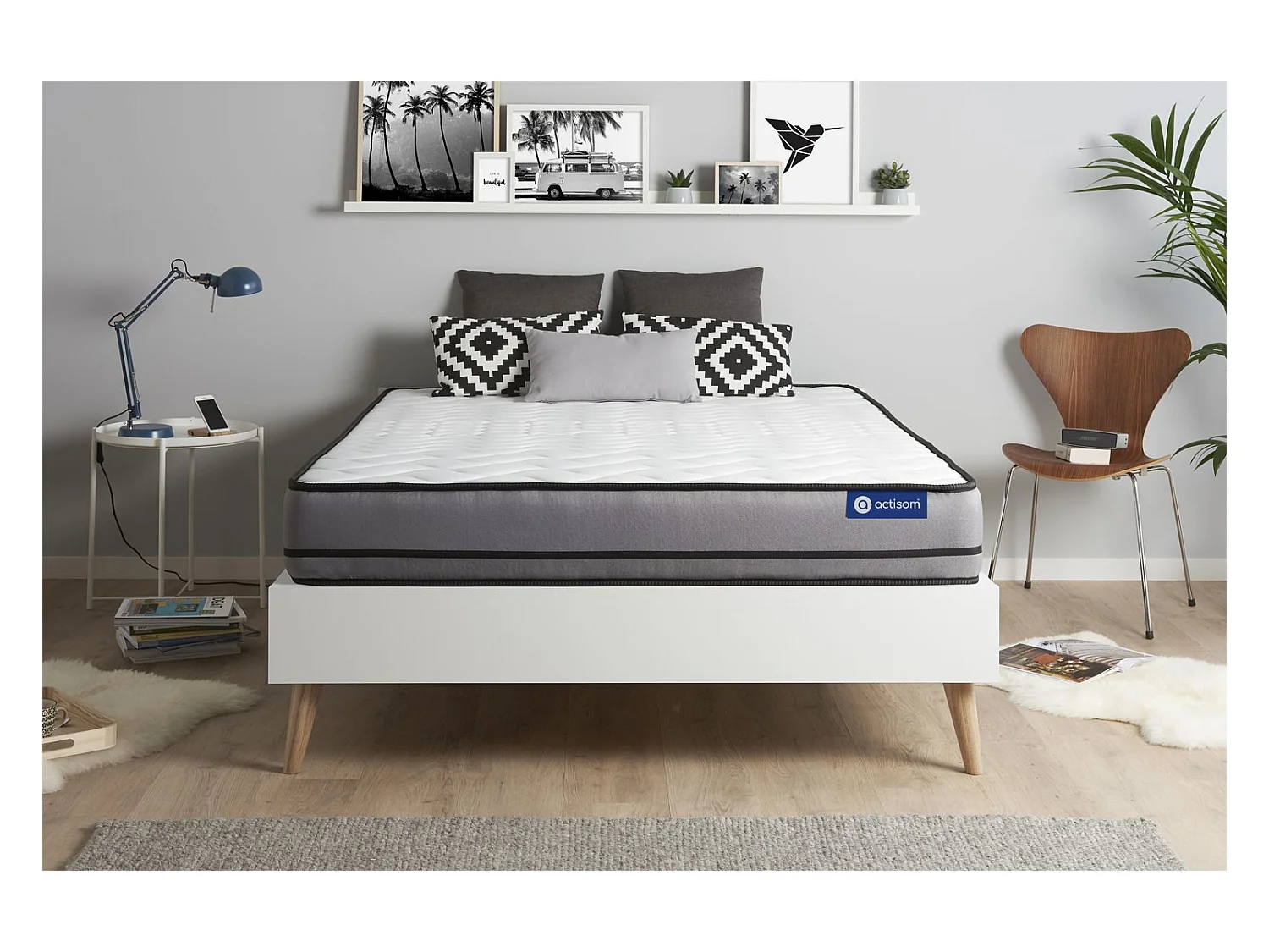 Matelas ACTIMEMO 180x200cm 2 faces à MÉMOIRE DE FORME 3zones de confort