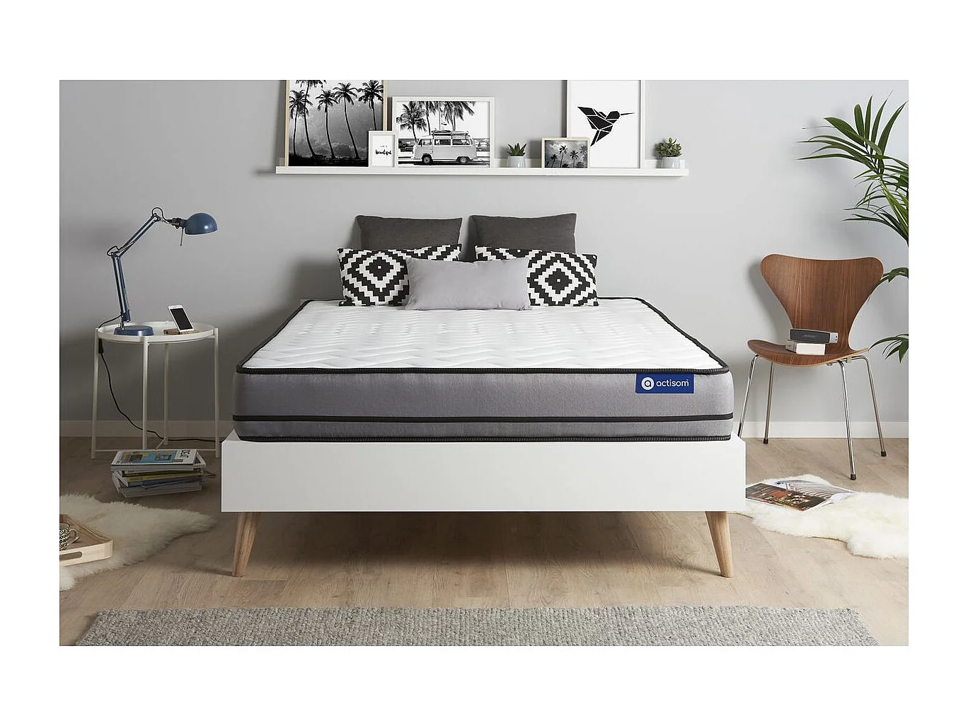 Matelas ACTIMEMO 180x200cm 2 faces à MÉMOIRE DE FORME 3zones de confort