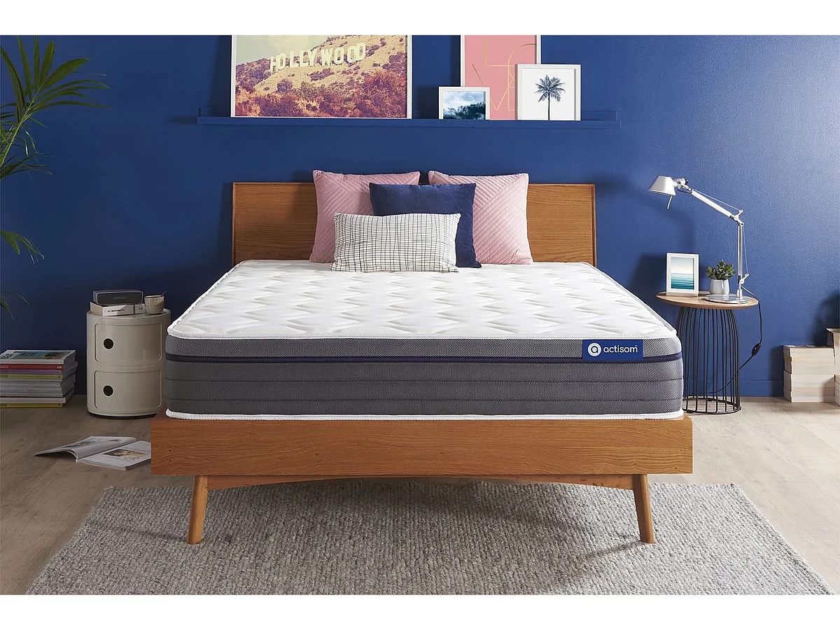Materac Actiflex zen 140x200cm, Grubosc : 26 cm, sprezyny kieszeniowe i pianka z pamiecia ksztaltu, Zrównowazony, 7 stref komfortu