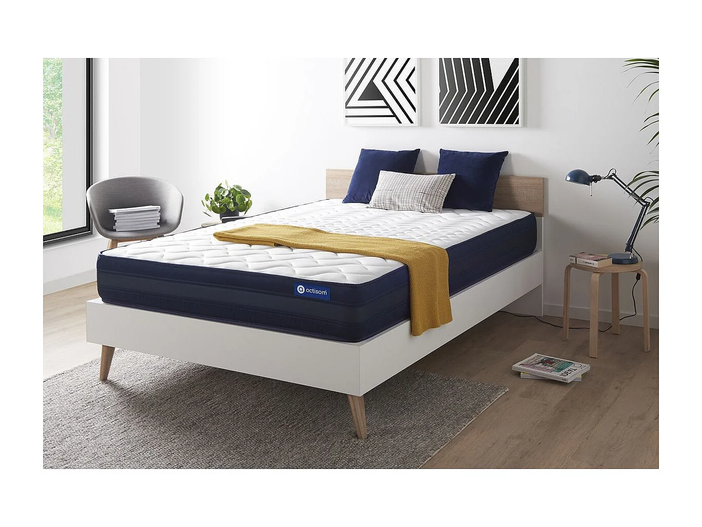 Colchão ACTISOM Actilatex Tech (140x190 cm - Espuma Viscoelástica- Altura: 24 cm)