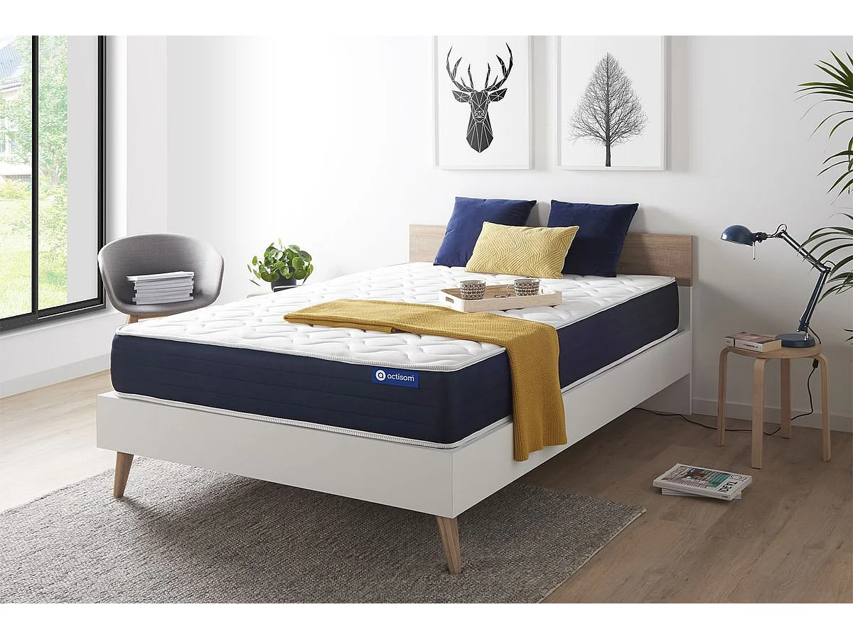 Materac Actilatex sleep 200x200cm, Grubosc : 22 cm, Lateks i pianka z pamiecia ksztaltu, Zrównowazony, 5 stref komfortu