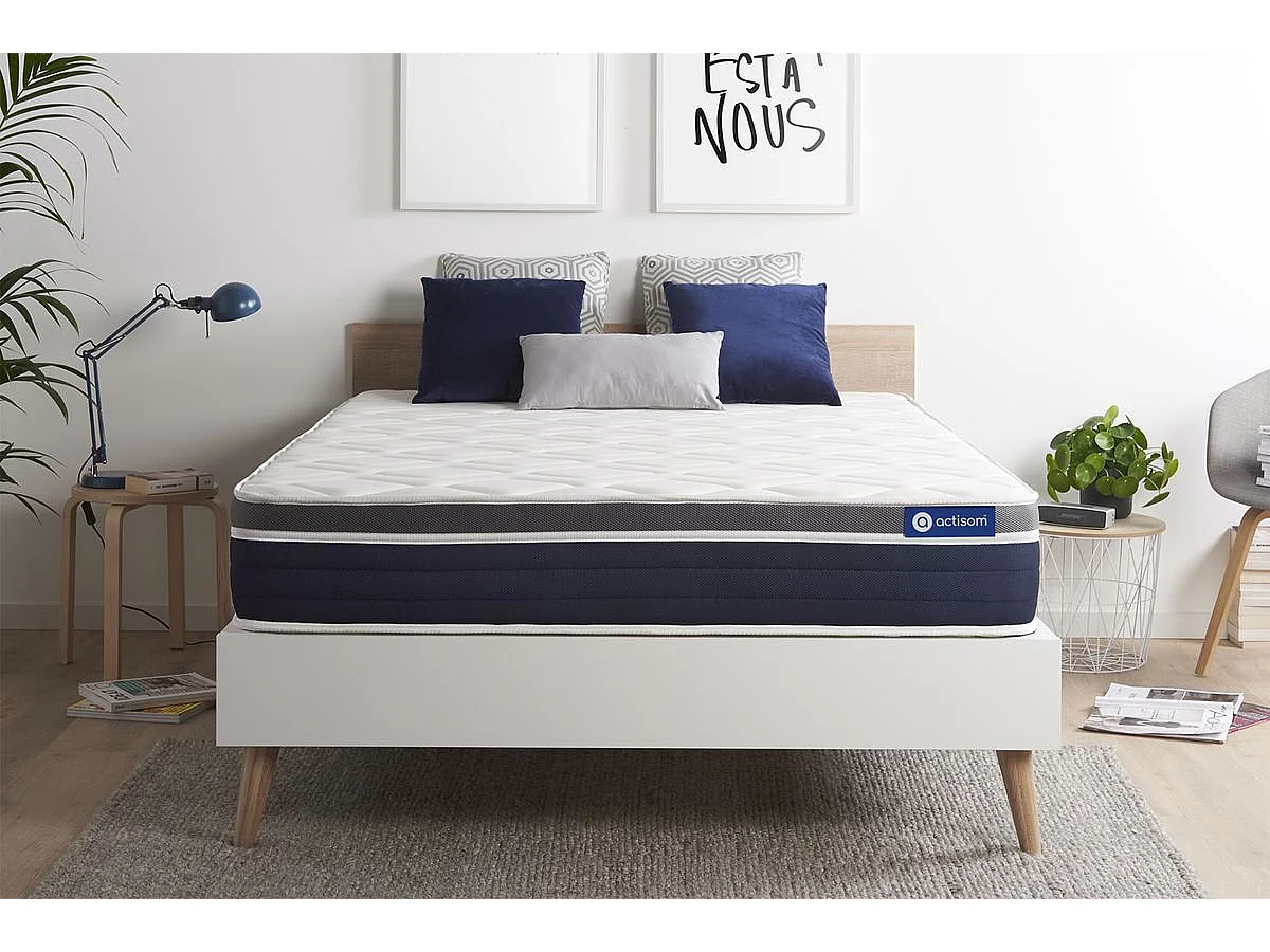 Materac Actilatex confort 200x200cm, Grubosc : 26 cm, Lateks i pianka z pamiecia ksztaltu, Umiarkowanie twardy, 7 stref komfortu