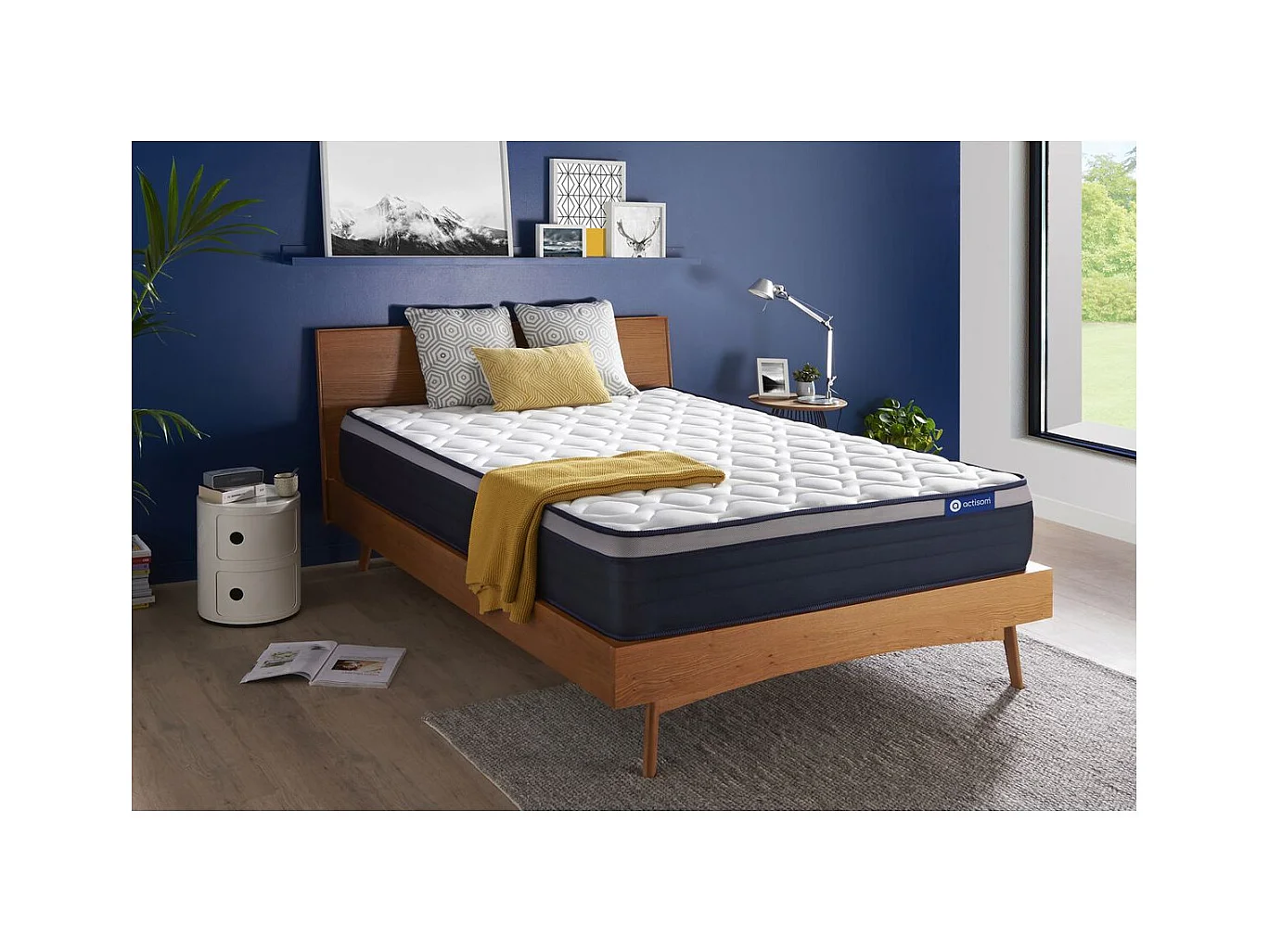 ACTISOM matelas Ressorts ensachés+Mémoire de forme ACTIFLEX MAX 160x200 cm Maxi épaisseur 7zones de confort