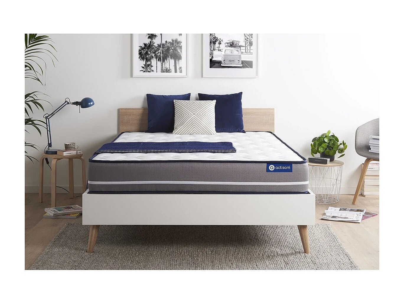 Actilatex pur matras 140x200cm , Matrasdikte : 20 cm , Latex en traagschuim , Stevig, 3 comfortzones