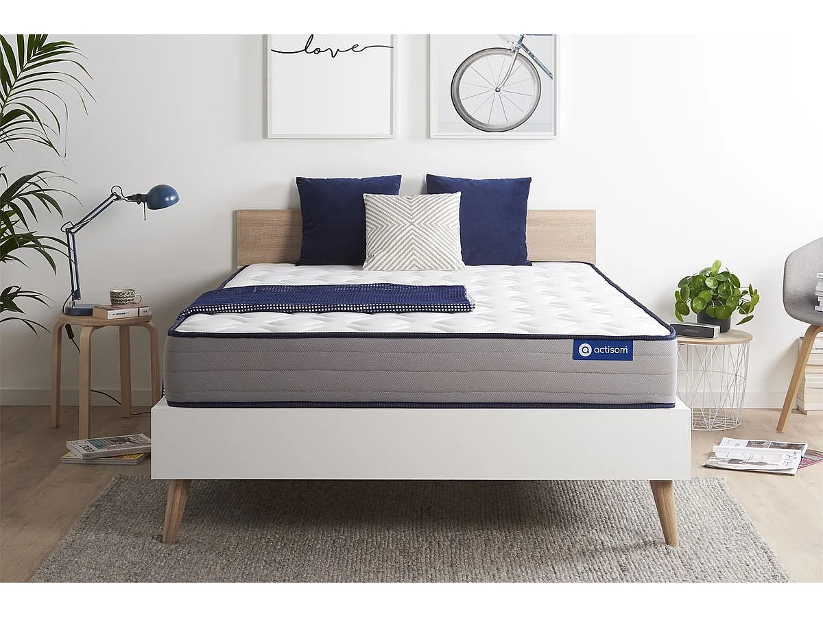 Actilatex form matras 140x200cm , Matrasdikte : 22 cm , Latex en traagschuim , Stevig, 5 comfortzones
