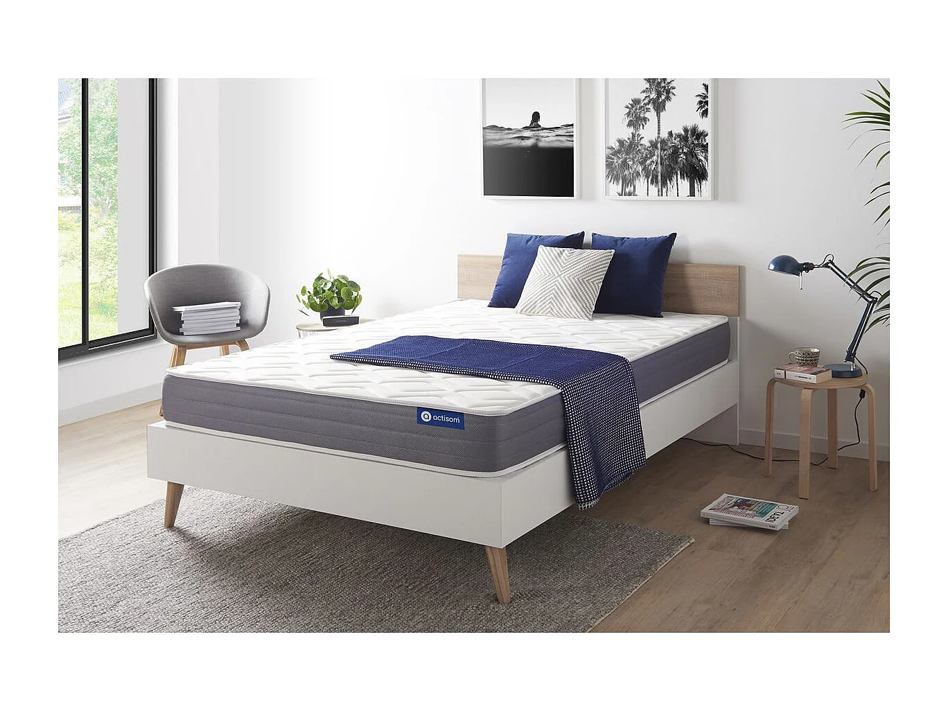 Materac Actilatex dream 200x200cm, Grubosc : 22 cm, Lateks i pianka z pamiecia ksztaltu, Umiarkowanie twardy, 5 stref komfortu