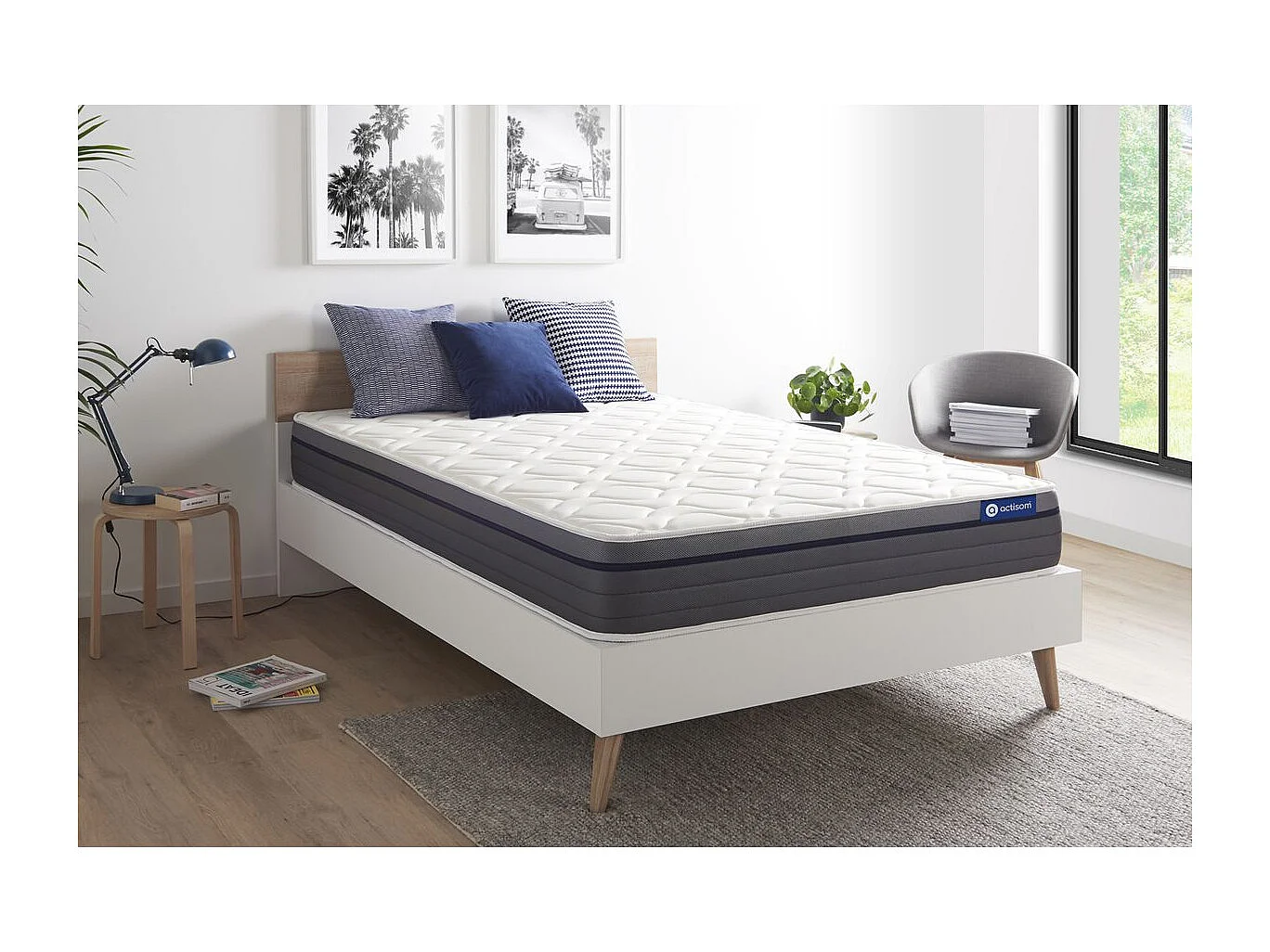 Matelas Latex+Mémoire de forme ACTILATEX ZEN 160x200 Maxi épaisseur 7zones de confort