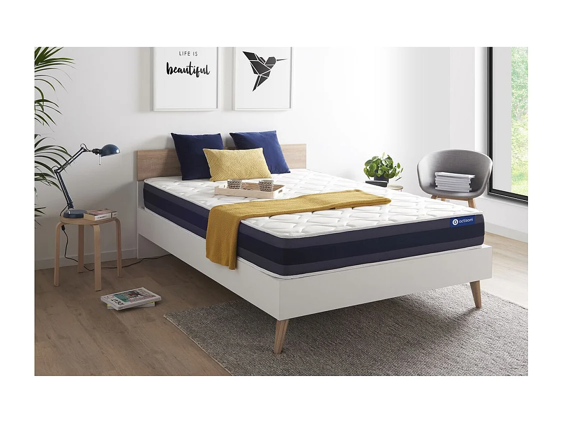 Matelas Latex+Mémoire de forme ACTILATEX MORPHO 140x190 Maxi épaisseur 5zones de confort